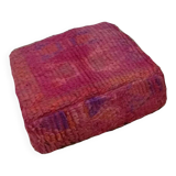 Handmade Berber pouf in wool 60 X 60 X 20 CM