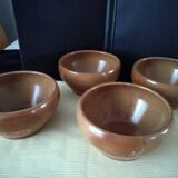 4 large glazed stoneware bowls Digoin