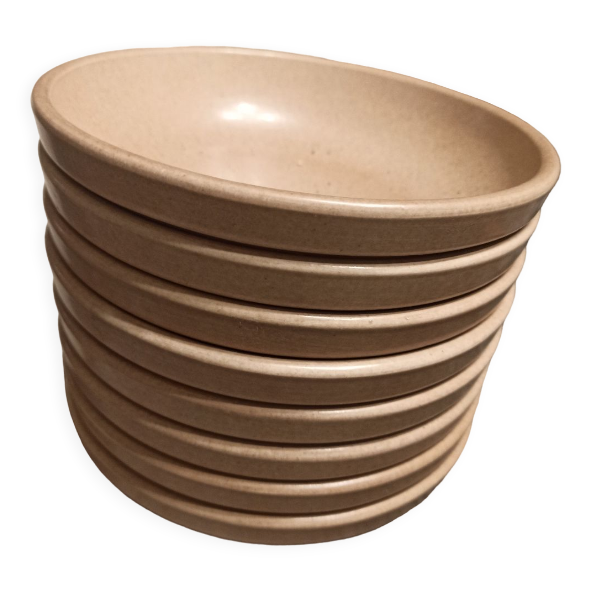 Hollow stoneware plates