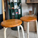Paire de tabourets d’atelier vintage