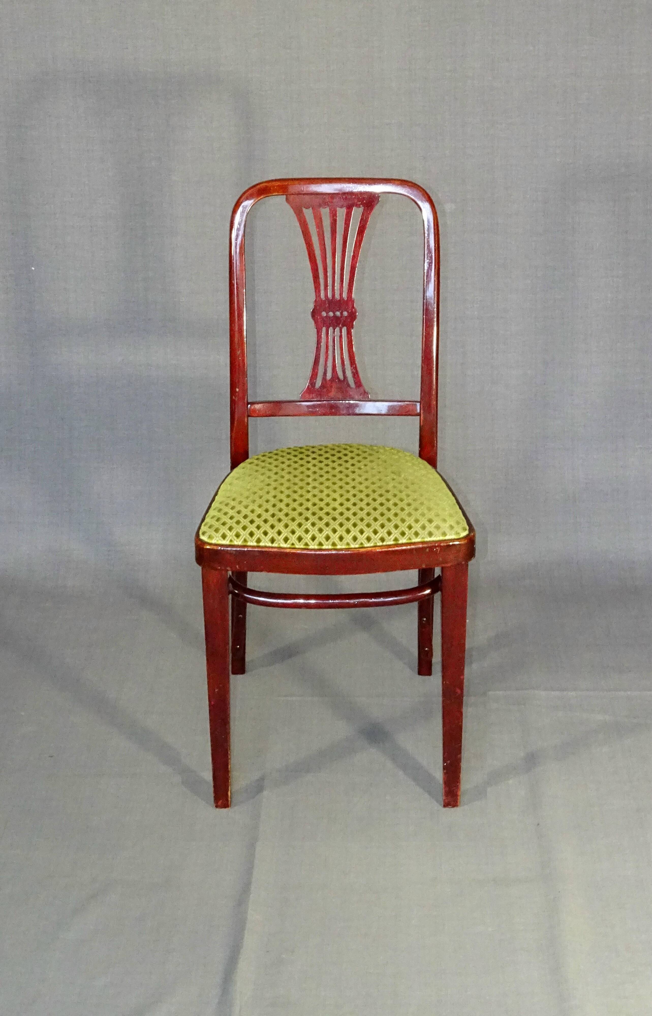 Set of 4 Art Deco chairs by Thonet, No. A78, circa 1930