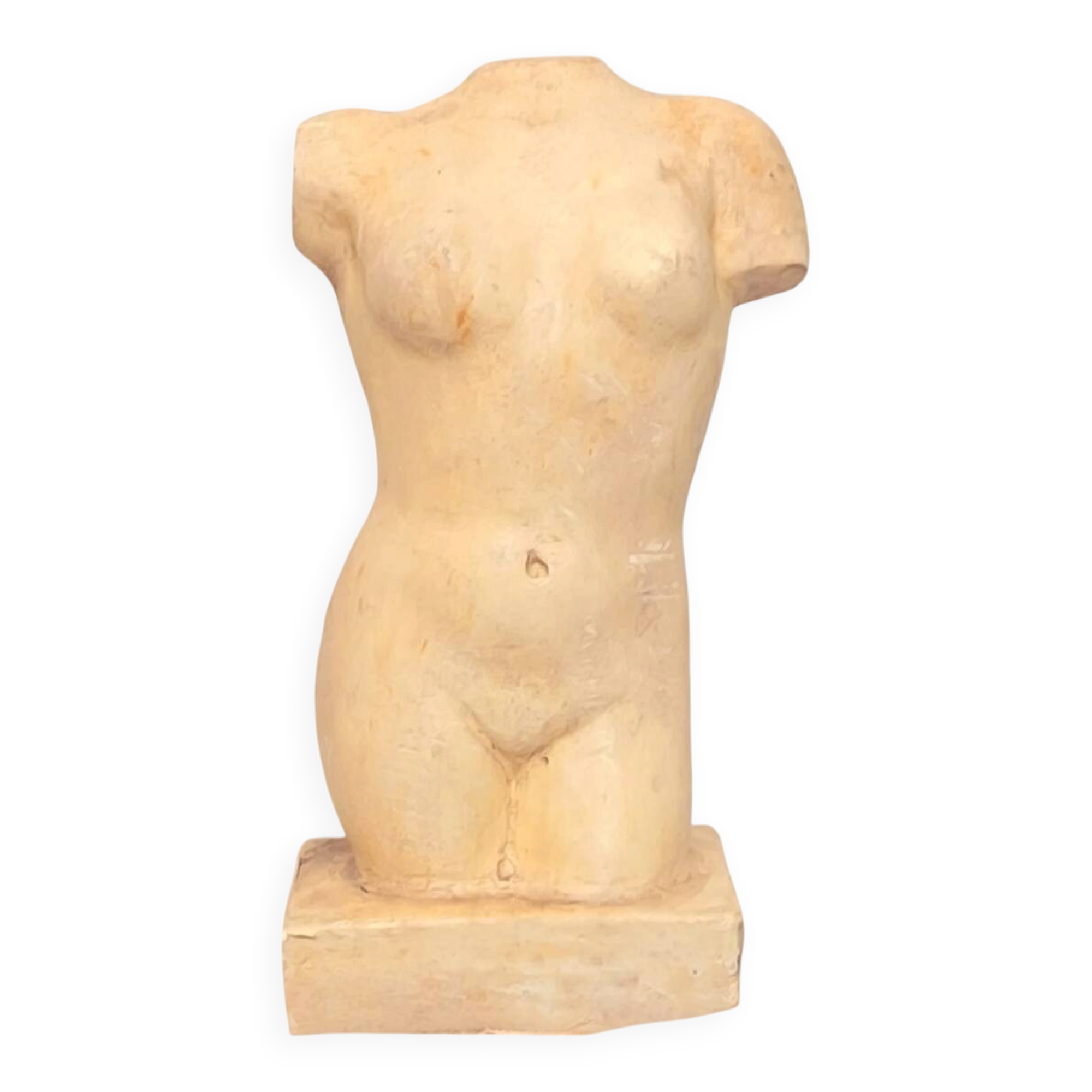 Sculpture en pierre de torse féminin
