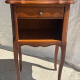 Classic wooden bedside table with drawer