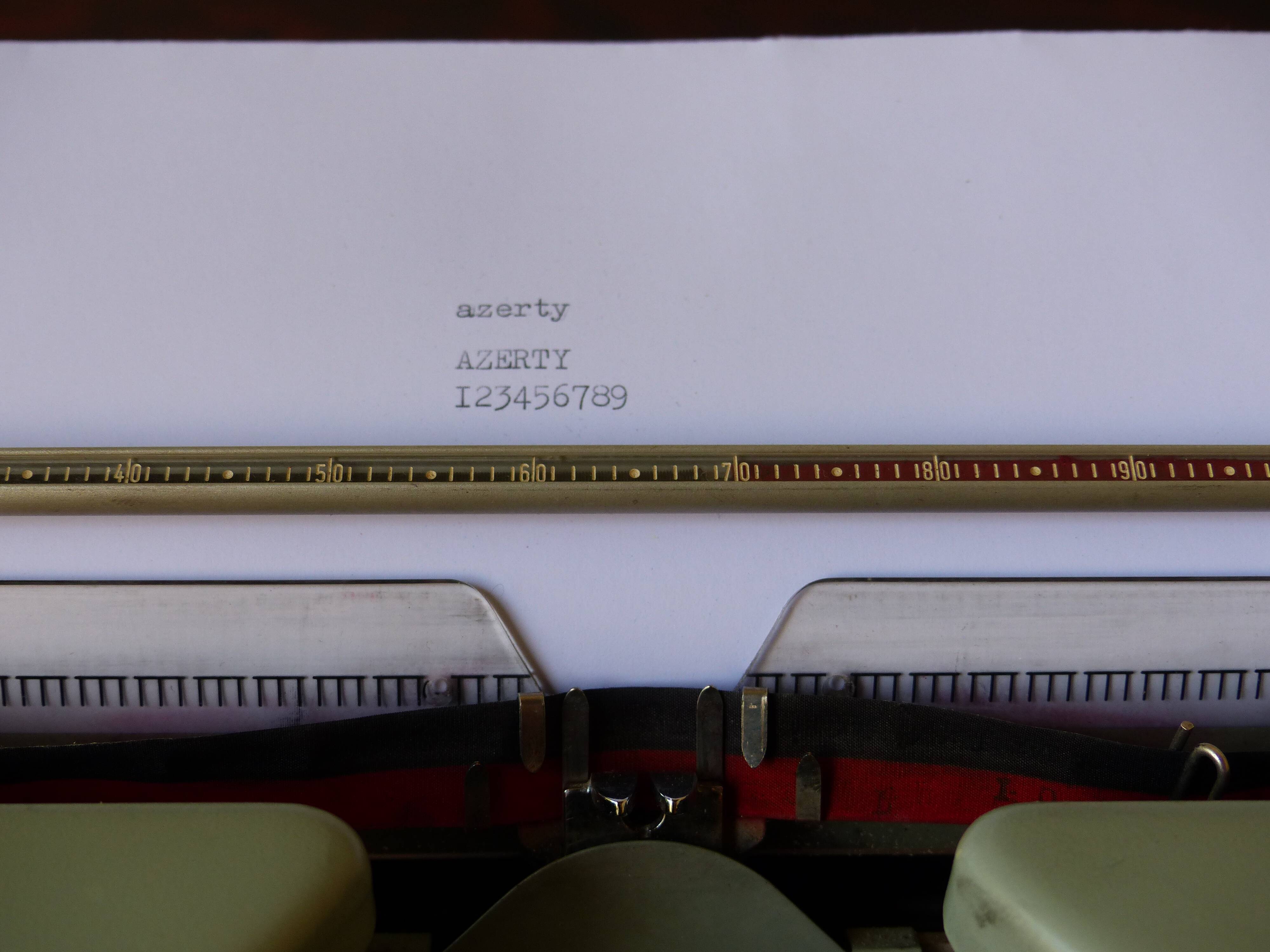 Mint green Hermes 3000 typewriter