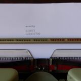 Mint green Hermes 3000 typewriter