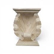Console ou base de table en forme de coquillage Magnussen Ponte avec plateau en verre d'origine.