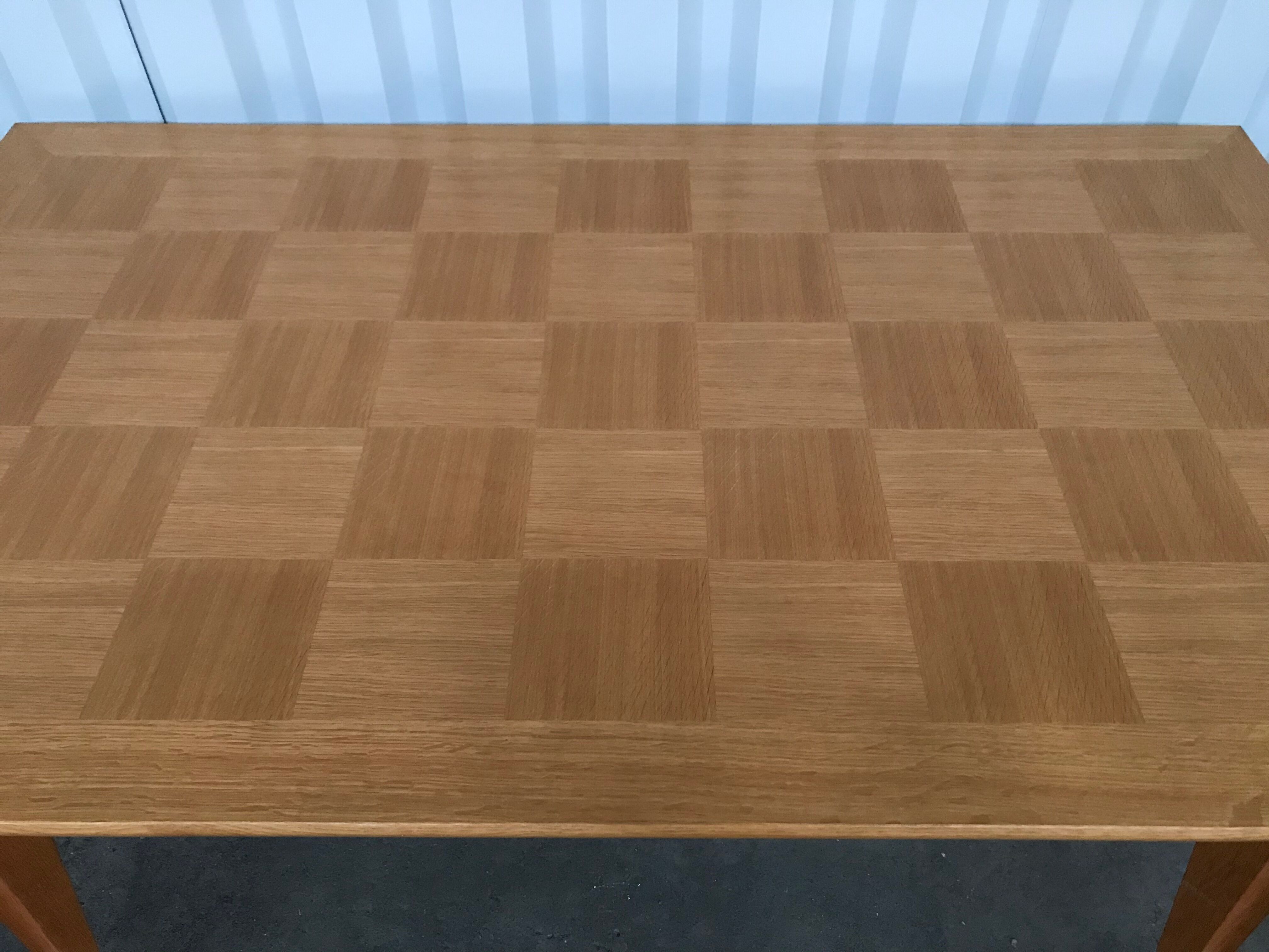Table à manger en chêne 1950 avec allonges 210cm