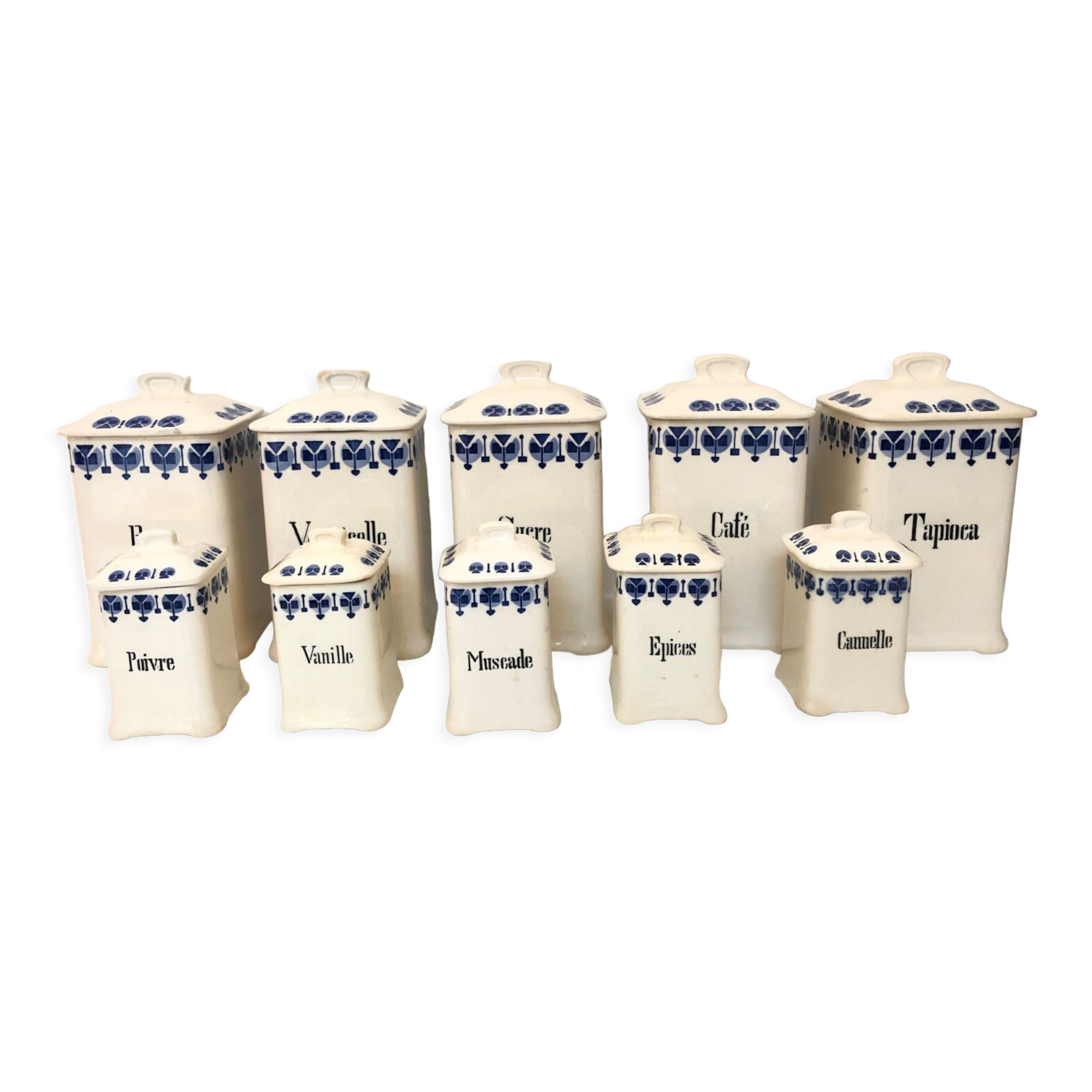 Villeroy & Boch spice jars, 1900