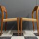 Niels Otto Moller teak and paper cord chairs, model 71