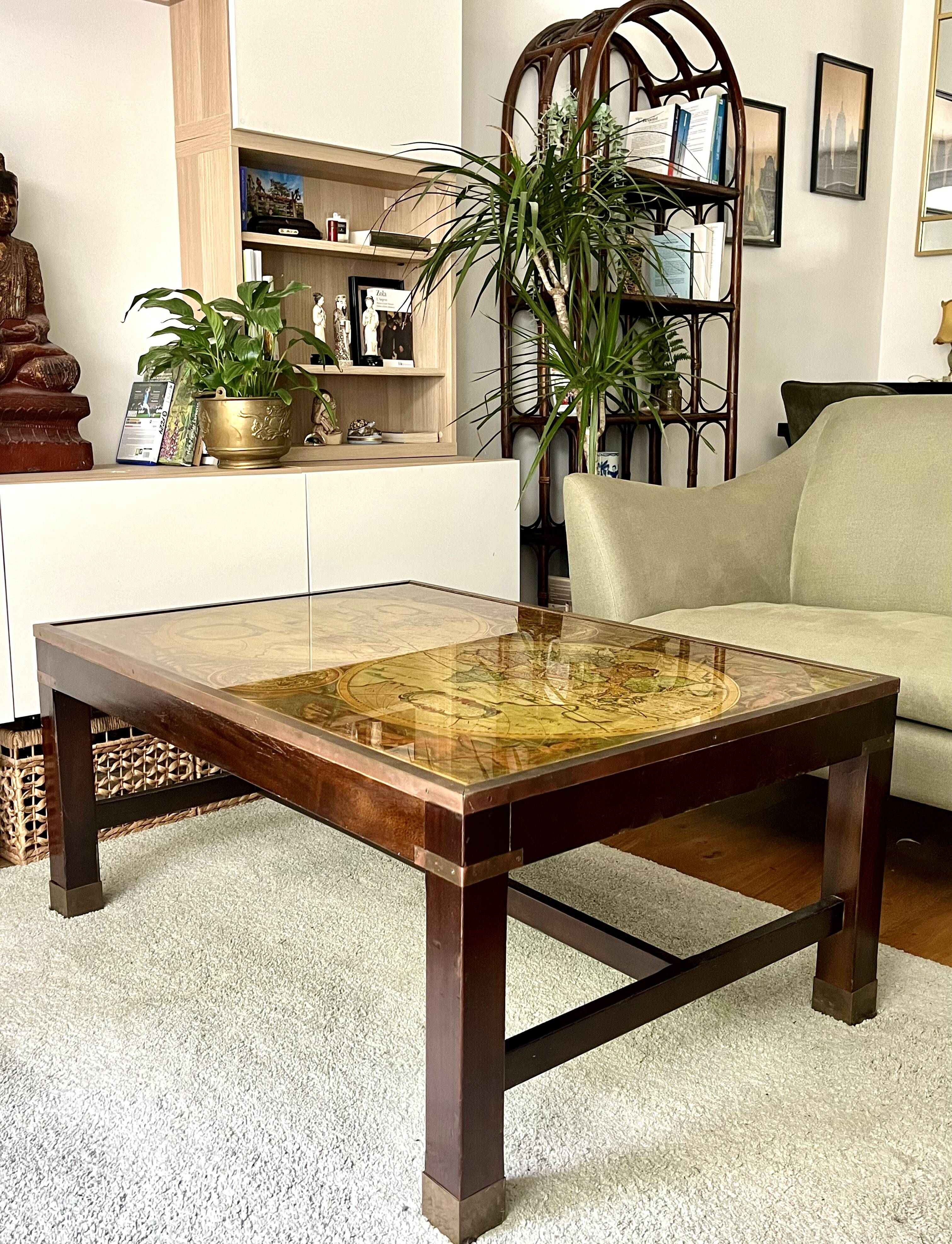 World Map Table - Vintage Map