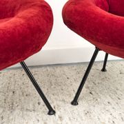 Red loungers by Fritz Neth for Correcta, 1950s, set of 2