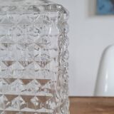 Chiseled glass whiskey decanter