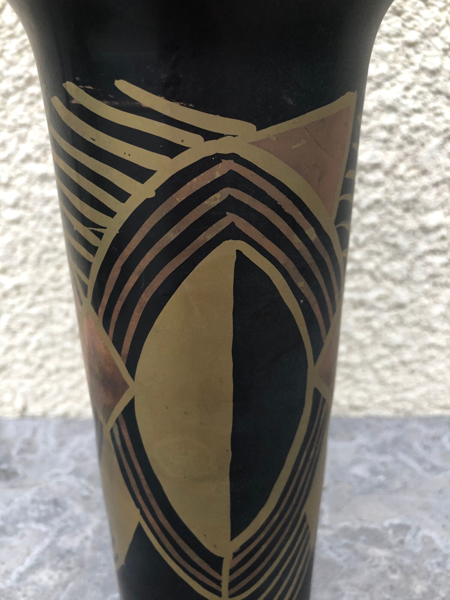 Vase art deco in dinanderie . France circa 1930 - 1940