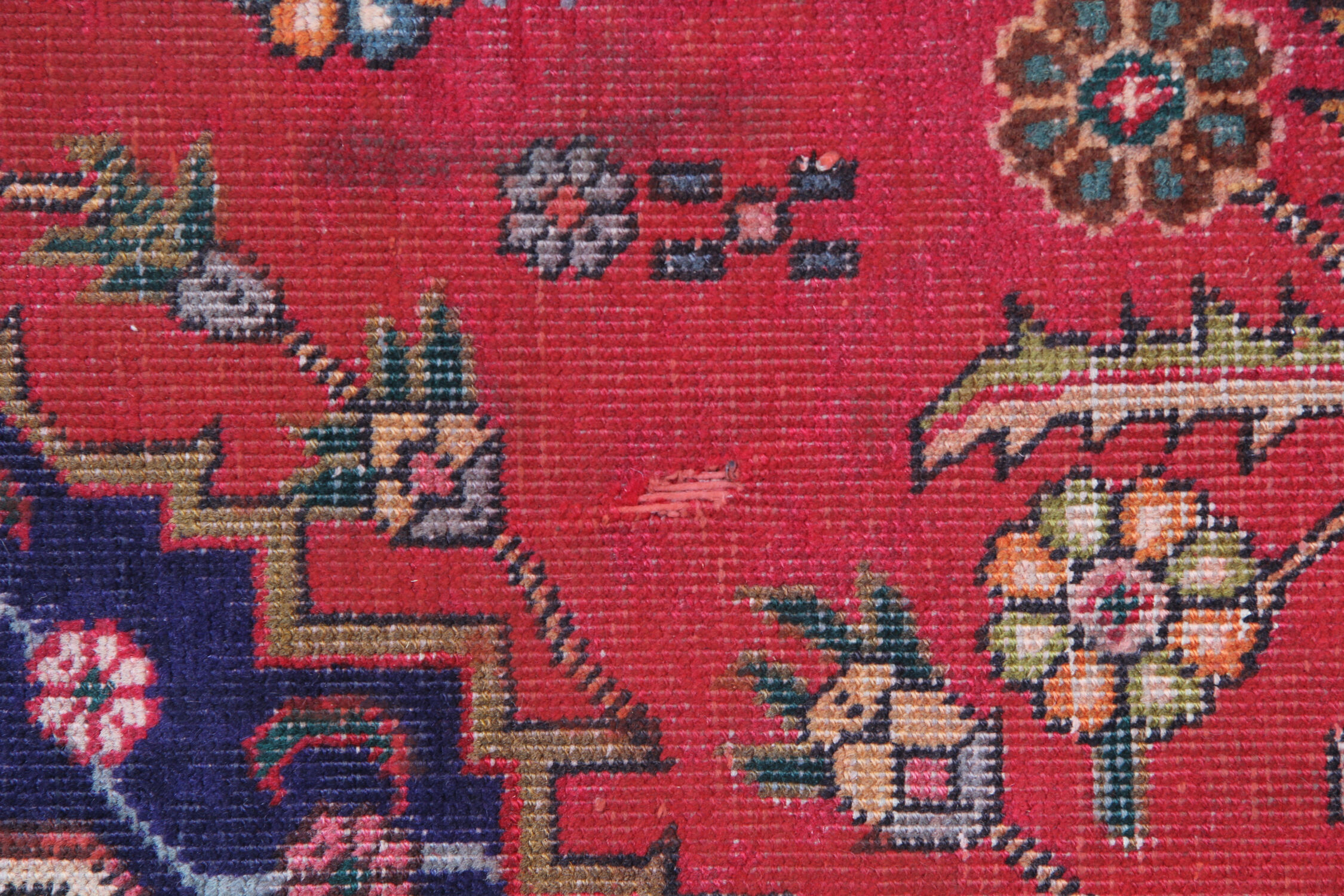 Traditional vintage red runner rug handwoven long oriental wool carpet runner -85x240cm