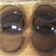 Set of 6 Vereco smoked glass dinner plates