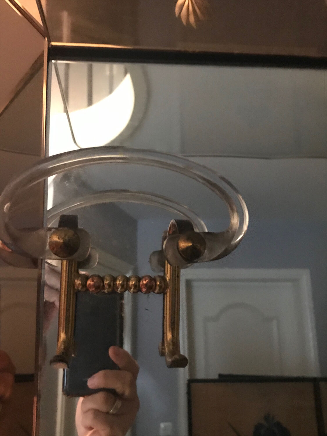 Mirror - venetian art-deco coat holder 126x193cm