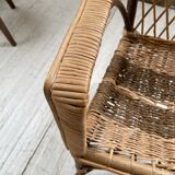 Popular rope, wicker and wood chair