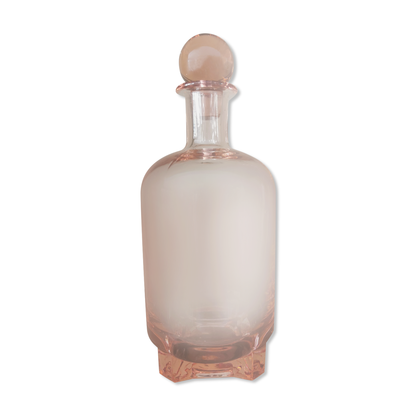 1940s pink glass carafe