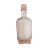 Carafe ancienne en verre rose des années 1940