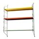 Vintage metal bookshelf in De Stijl colors, 1950s Pilastro Tomado style