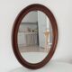 Miroir ovale en bois, années 60