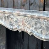 Regency-style fireplace in grey Ardennes marble from around 1900.