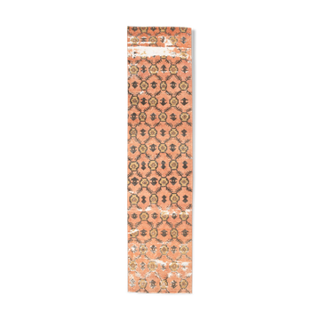 Geometric pattern turkish runner rug 350x85cm