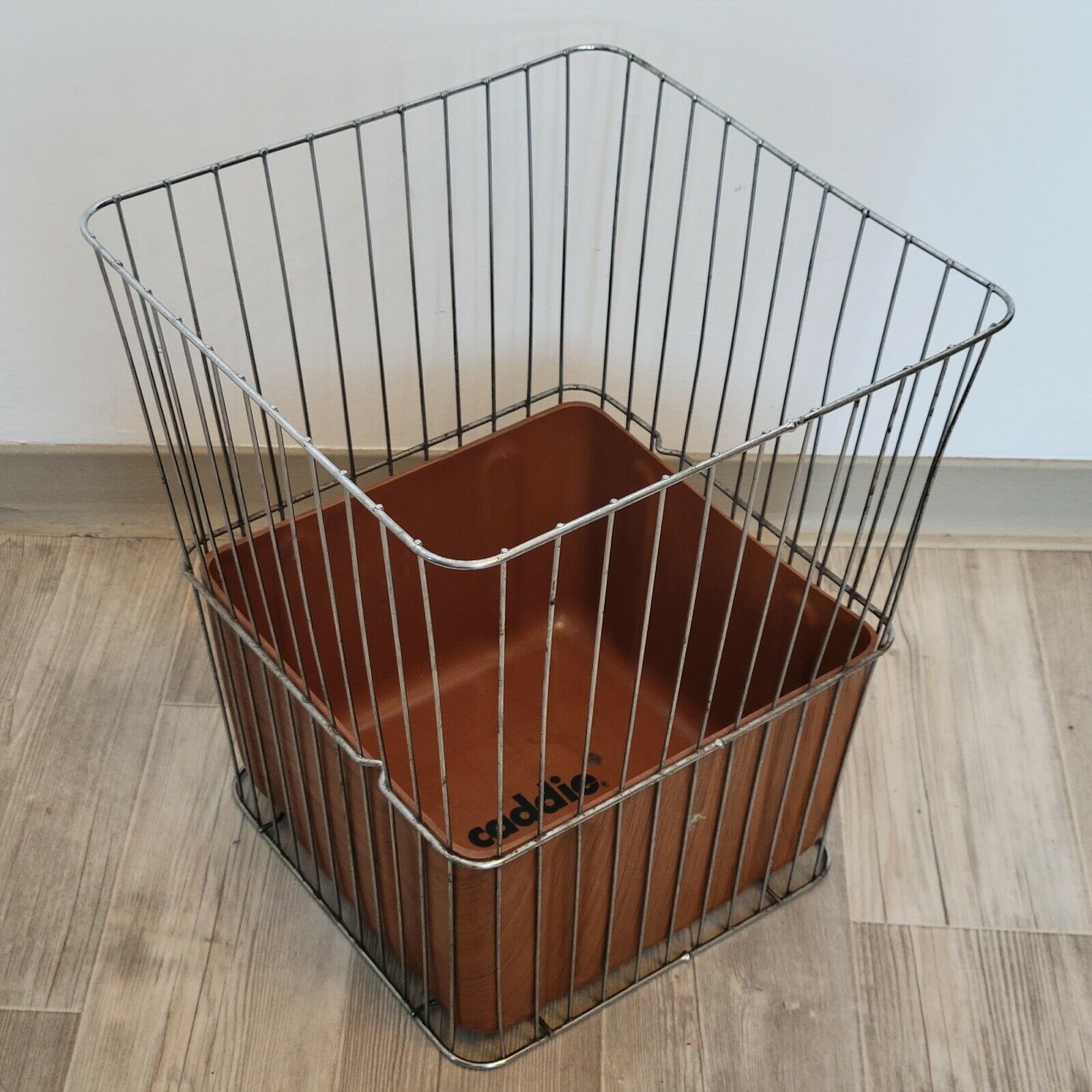 Vintage umbrella holder basket basket metal and plastic brand Caddie