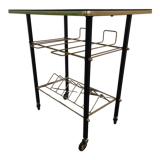 Serving wheels magazine holders black metal golden steel file imitation vintage