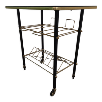 Serving wheels magazine holders black metal golden steel file imitation vintage