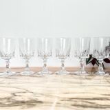 6 Cristal D'Arques Louvre model red wine glasses