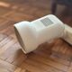 Wall lamp bar three spots vintage style Lita white beige 70s
