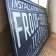 Hand-painted Frigo sign XXL 2x1m