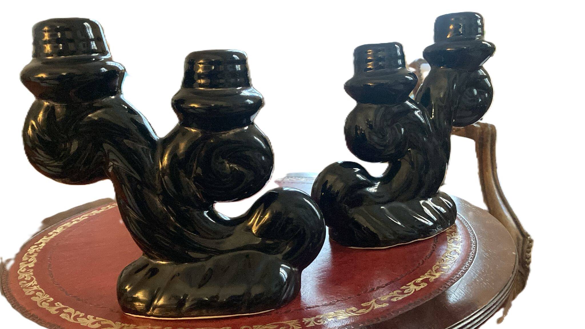 Pair of Vallauris ceramic candlesticks
