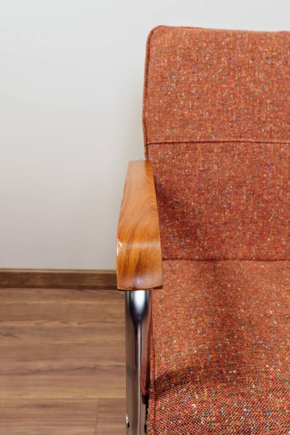 Bauhaus desk chair chrome granola 1970