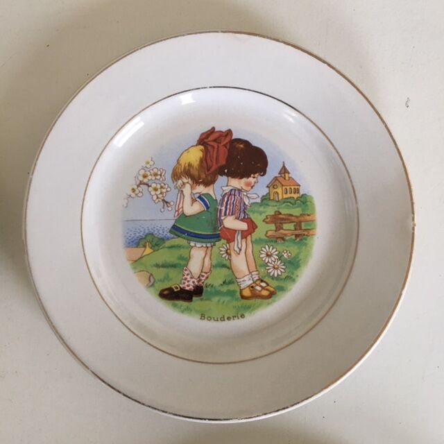 Lunéville children's "talking" dessert plates