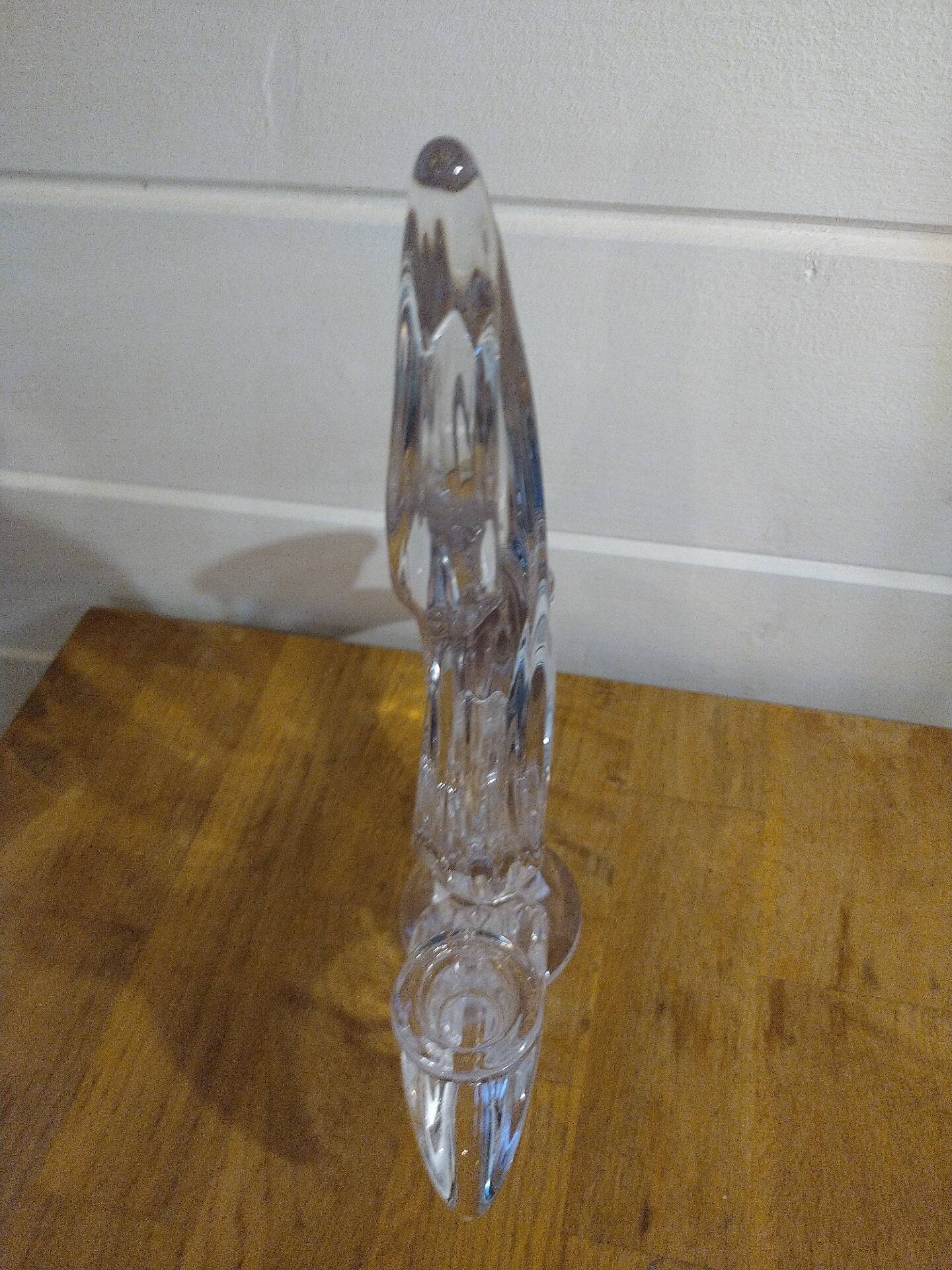 4 crystal lily candle holders from Vannes le Châtel.