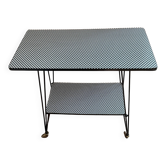 Table d appoint - desserte TV - vintage 70 - à damiers
