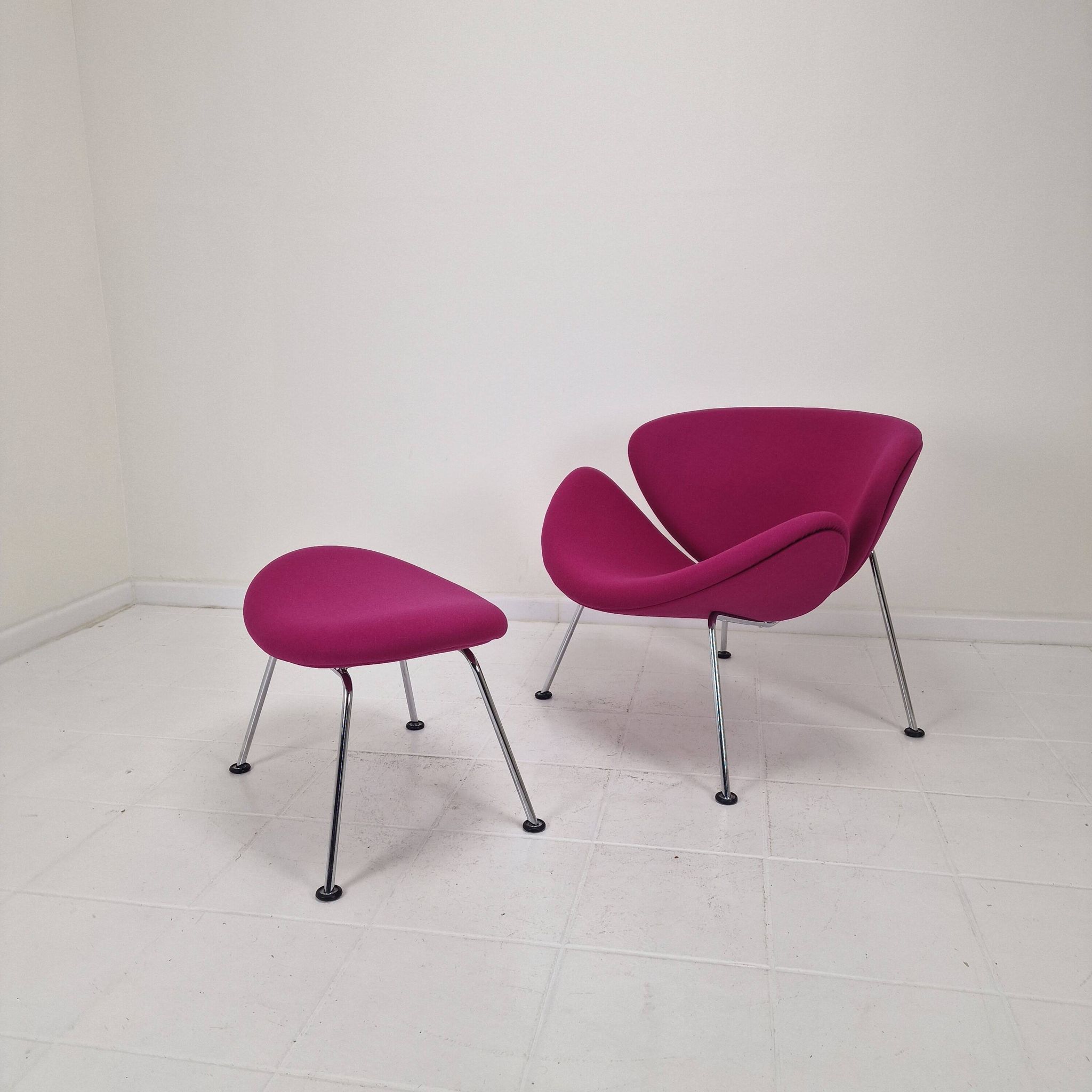 Orange Slice Chair with Ottoman by Pierre Paulin for Artifort, 1980s