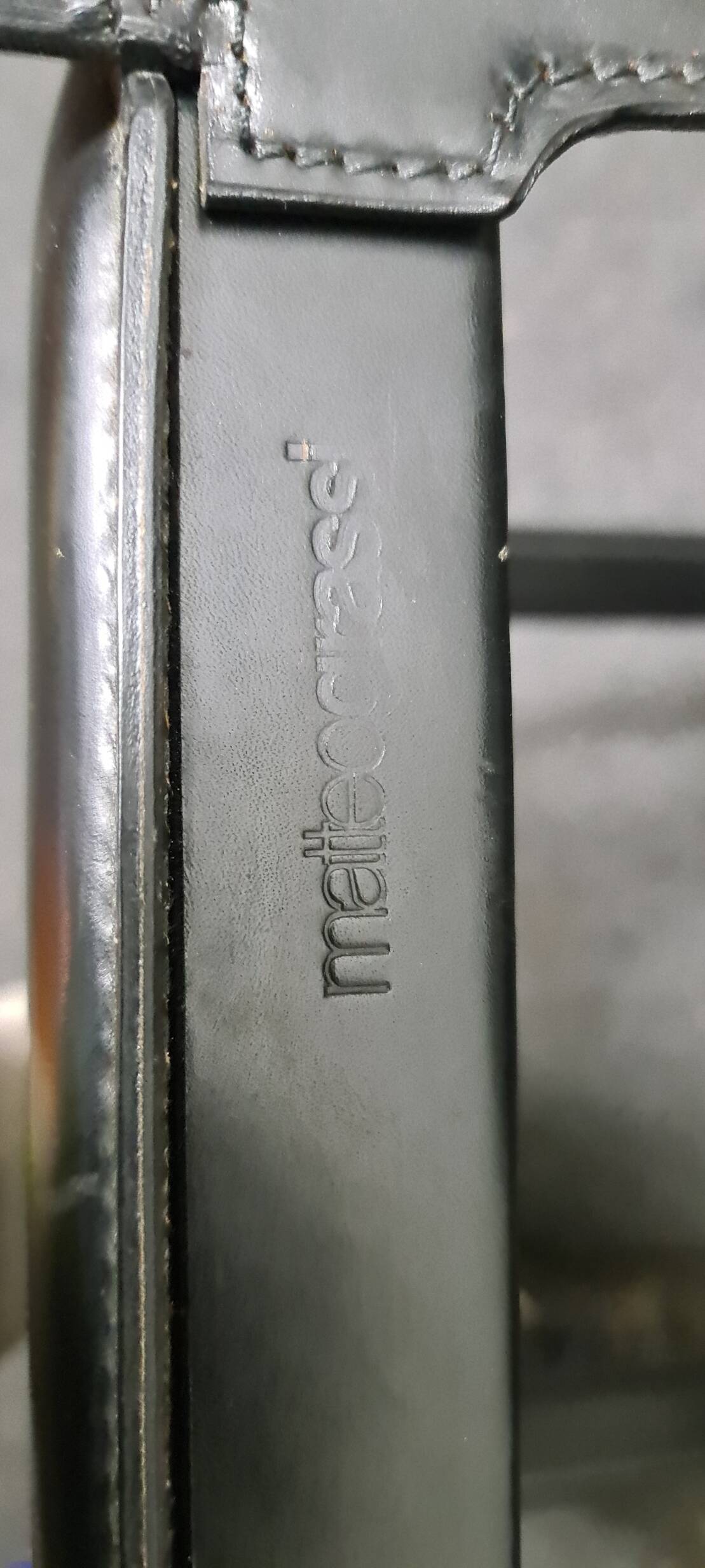 A set of four Italian leather bar stools by Matteo Grassi