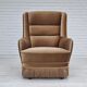 1960s, Danish high back armchair, original upholstery, green velour