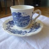 Tasse à café et soucoupe Sarreguemines BP