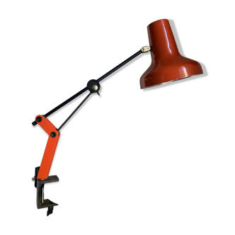 Vintage 1970s architect's desk lamp, East German (GDR - GDR), red - 50 cm