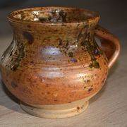 4 pyrite stoneware cups/mugs/coffee cups signed J.P.G.