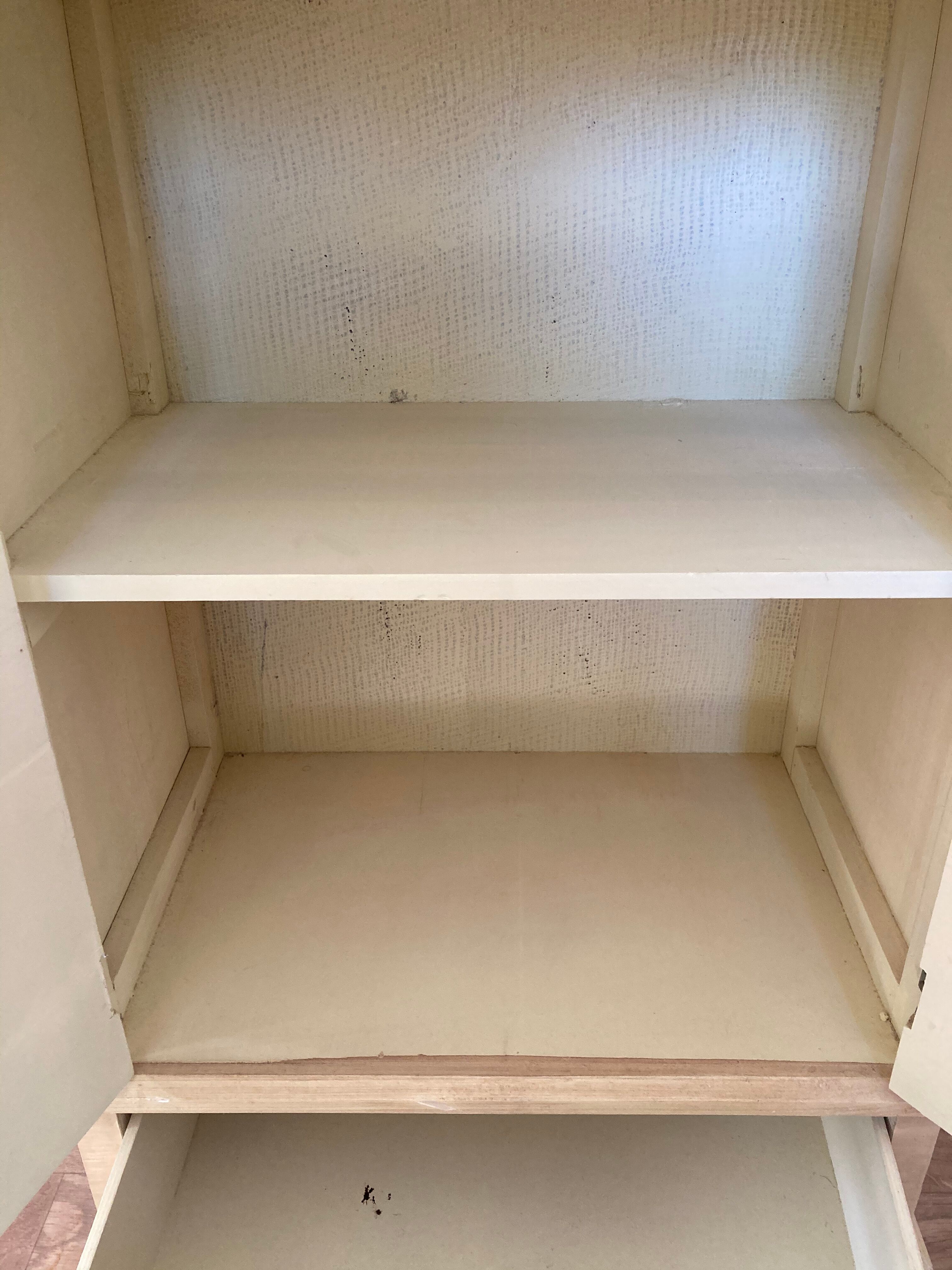 2-door flowered wooden cabinet
