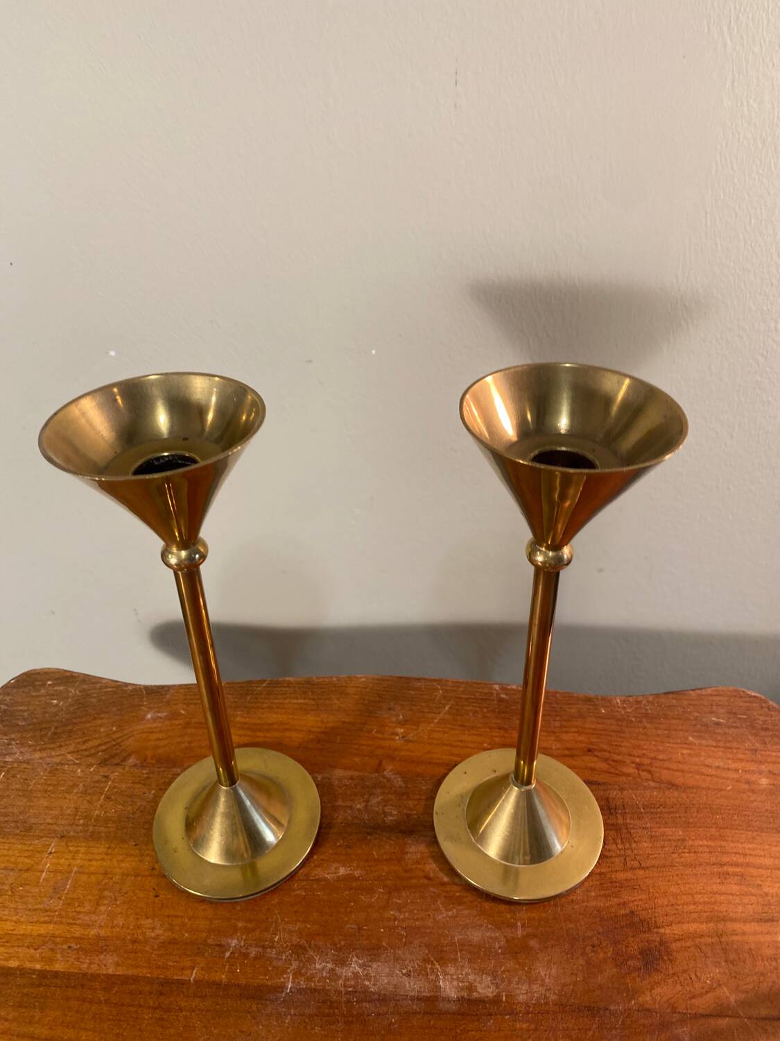 Pair of golden candlesticks