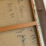 Oil on Canvas Still Life Gabriel Jutteau Vintage 1958