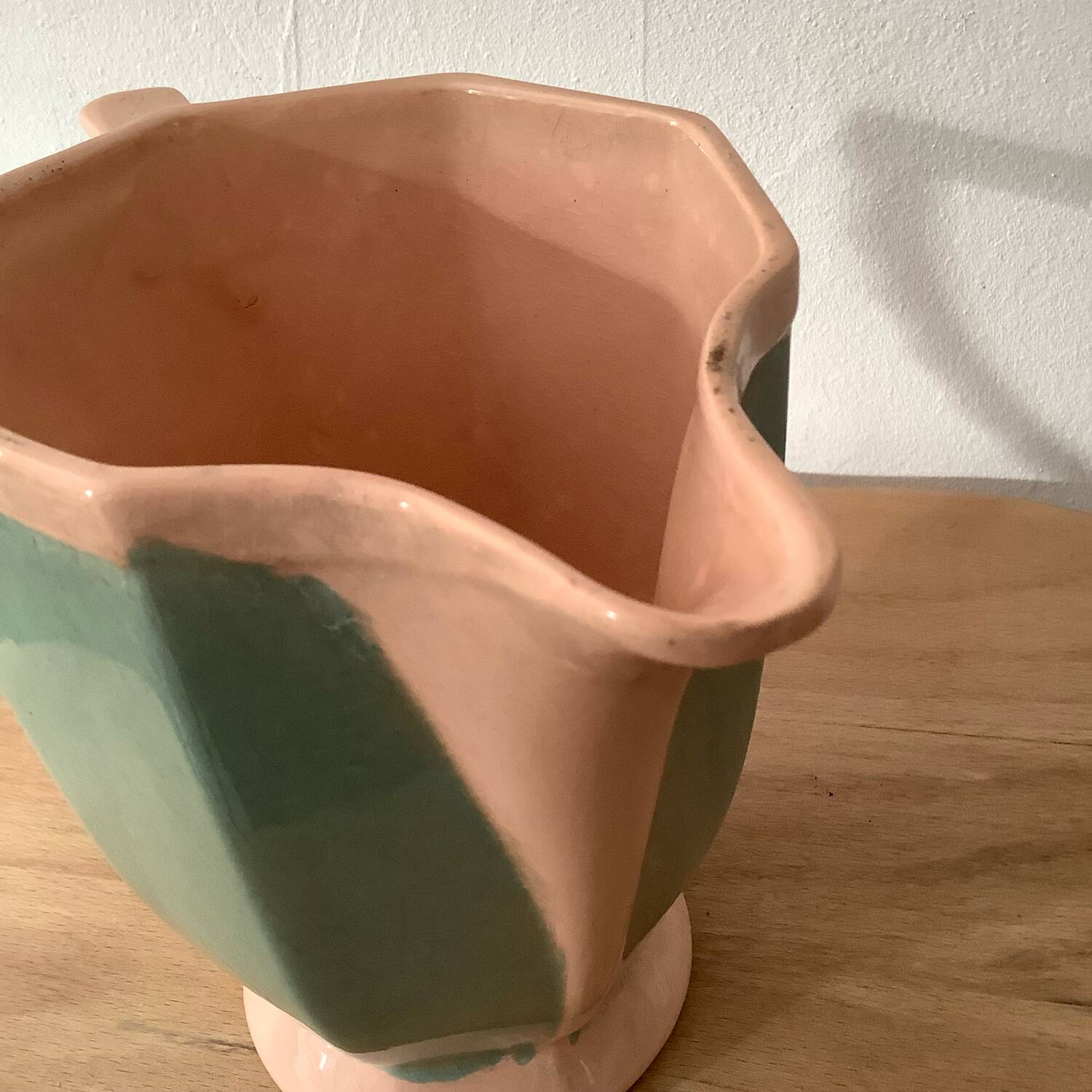 Pitcher, two-tone carafe digoin sarreguemines