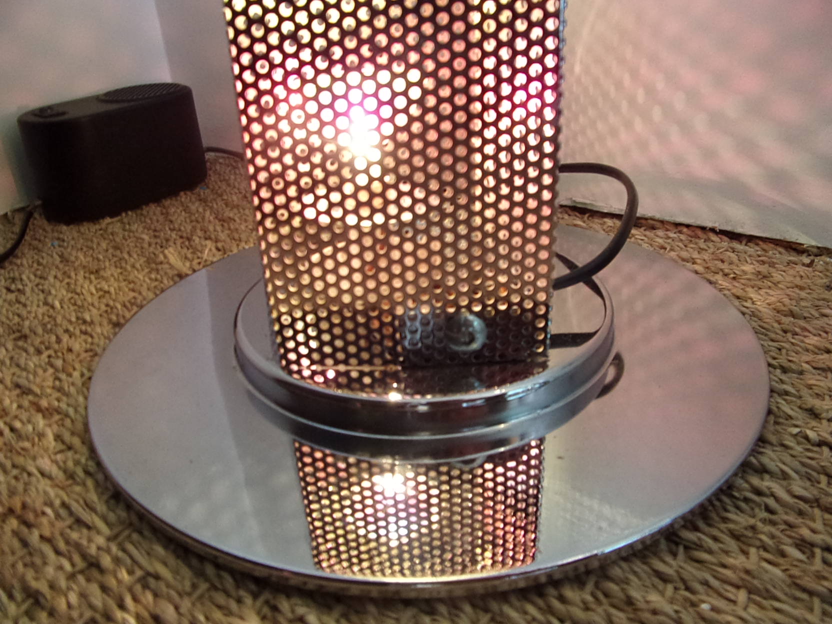 Lamppost in perforated metal vintage