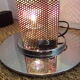 Lamppost in perforated metal vintage